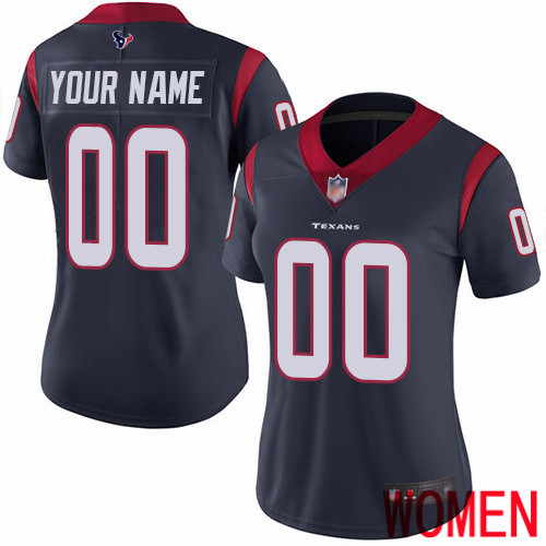 Limited Navy Blue Women Home Jersey NFL Customized Football Houston Texans Vapor Untouchable